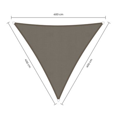 Sunfighter Waterproof driehoek taupe 4x4x4m.