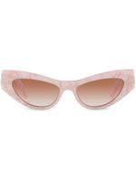 Dolce & Gabbana Eyewear lunettes de soleil à monture papillon - Rose - thumbnail