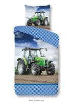 Good Morning Kinderdekbedovertrek "tractor" - Groen - (135x200 cm) - Katoen