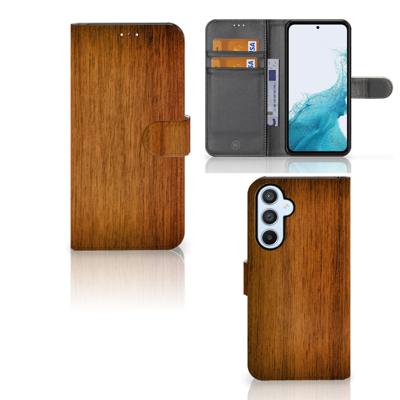 Samsung Galaxy A54 5G | Book Style Case | Donker Hout | Portemonnee hoesje