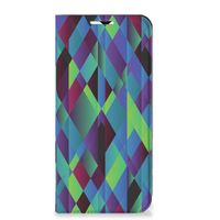 Samsung Galaxy A23 Stand Case Abstract Green Blue - thumbnail