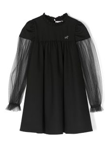 Monnalisa robe à manches en tulle - Noir