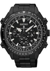 Horlogeband Seiko 8B92-0AK0 / SSG003P1 / M0Z4117N0 Staal Zwart 22mm