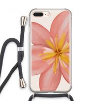 Pink Ellila Flower: iPhone 7 PLUS Transparant Hoesje met koord