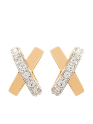 Nina Ricci boucles d'oreilles serties de cristaux (années 1980)