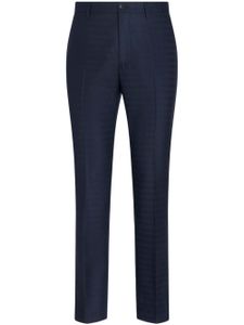 ETRO pantalon en jacquard à coupe droite - Bleu