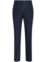 ETRO pantalon en jacquard à coupe droite - Bleu - thumbnail