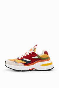 Runner sneakers met patch - YELLOW - 39