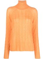 ETRO pull en maille torsadée à col roulé - Orange