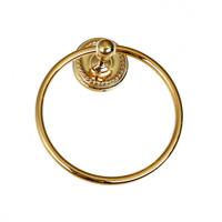 Gouden handdoek ring goudkleurig afgewerkt - thumbnail