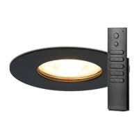 14x Bari inbouwspots - Zwart - Dimbaar - GU10 - 4 Watt 345 lumen - 2700K warm wit - IP65 Waterdicht - met dimmer en afstandsbediening - badkamer en woonkamer