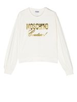 Moschino Kids t-shirt à logo en relief - Tons neutres