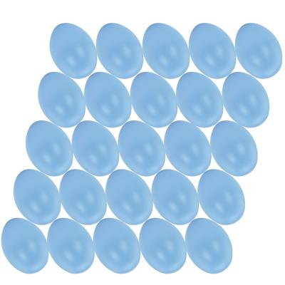 Hobby knutsel eieren - 25x - 6 cm - blauw - kunststof - decoratie paaseieren