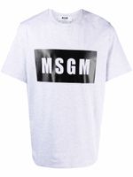 MSGM t-shirt à logo imprimé - Gris - thumbnail