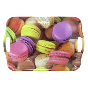 Dienblad/serveer tray High Tea - Melamine - zoete macarons - 42 x 29 cm - rechthoekig