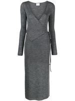 Claudie Pierlot robe mi-longue en laine - Gris