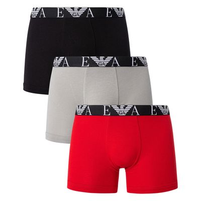 Emporio Armani boxershort 3-pack rood-grijs-zwart