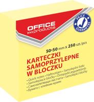 OFFICE products memoblok, 50 x 50 mm, 250 vel, geel