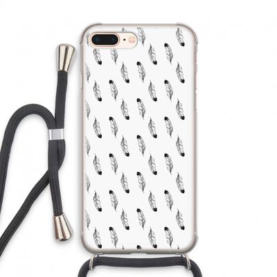 Pluimen: iPhone 8 Plus Transparant Hoesje met koord