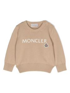 Moncler Enfant pull à logo brodé - Tons neutres