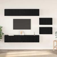 Tv-meubelset 6 pcs Zwart Eiken 80 x 30 x 30.5 cm Small