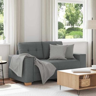Loveseat bank 120 cm stof donkergrijs