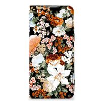 Smart Cover voor OnePlus Nord 2T Dark Flowers - thumbnail