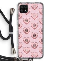 Chicks before dicks: Samsung Galaxy A22 5G Transparant Hoesje met koord