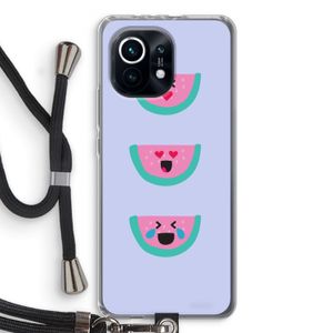 Smiley watermeloen: Xiaomi Mi 11 Transparant Hoesje met koord