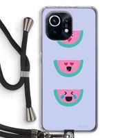 Smiley watermeloen: Xiaomi Mi 11 Transparant Hoesje met koord