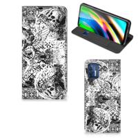 Mobiel BookCase Motorola Moto G9 Plus Skulls Angel