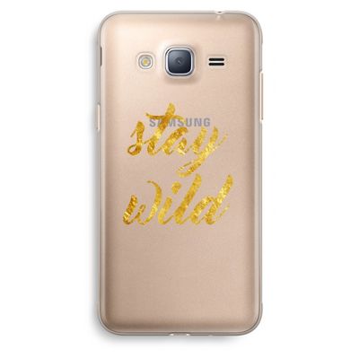 Stay wild: Samsung Galaxy J3 (2016) Transparant Hoesje
