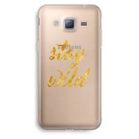 Stay wild: Samsung Galaxy J3 (2016) Transparant Hoesje