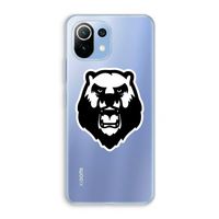 Angry Bear (white): Xiaomi Mi 11 Lite Transparant Hoesje Angry Bear (white): Xiaomi Mi 11 Lite Transparant Hoesje