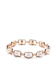 SHAY bracelet en or rose 18ct serti de diamants et de perles