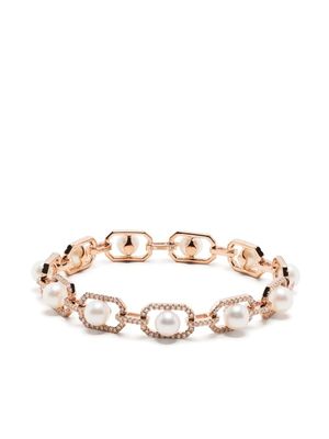 SHAY bracelet en or rose 18ct serti de diamants et de perles