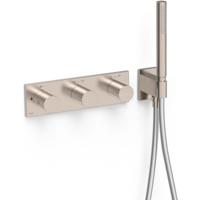 Douchekraan Tres B-System | Inbouw | Thermostaatkraan | Excl.Inbouwdeel | 4-weg | Rechthoek | RVS look