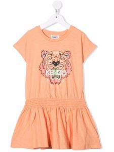 Kenzo Kids robe en coton biologique à motif tête de tigre signature - Orange