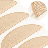 VidaXL Trapmatten 15 st 56x17x3 cm crèmekleurig