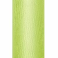 Glitter tule stof - groen - 15 x 900 cm - hobbyartikelen/knutselspullen