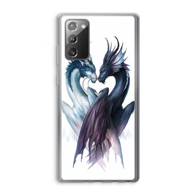 Yin Yang Dragons: Samsung Galaxy Note 20 / Note 20 5G Transparant Hoesje