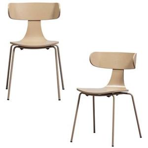 WOOOD Form Eetkamerstoelen - Hout|Metaal - Zand - Set van 2