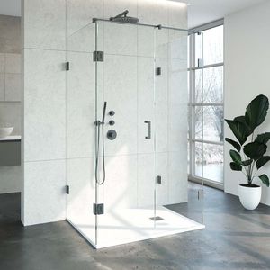 Douchecabine Compleet Just Creating Profielloos XL 90x120 cm Gunmetal Sanitop