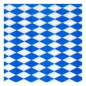 3x 100 servetten blauw met wit