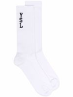 Saint Laurent chaussettes à logo intarsia - Blanc