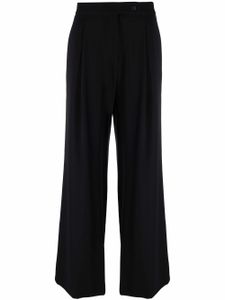 Emporio Armani pantalon ample à taille haute - Noir