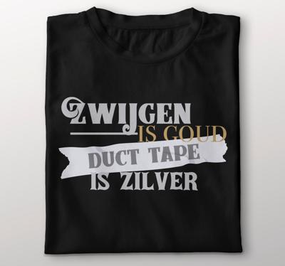 Ducttape is zilver T-shirt