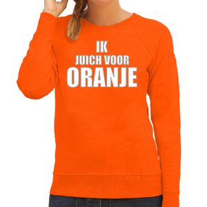 Oranje sweater / trui Holland / Nederland supporter ik juich voor oranje EK/ WK voor dames