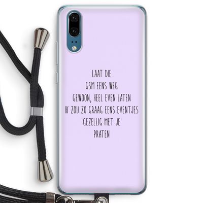 GSM: Huawei P20 Transparant Hoesje met koord