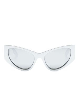 Balenciaga Eyewear lunettes de soleil à monture en D - Argent